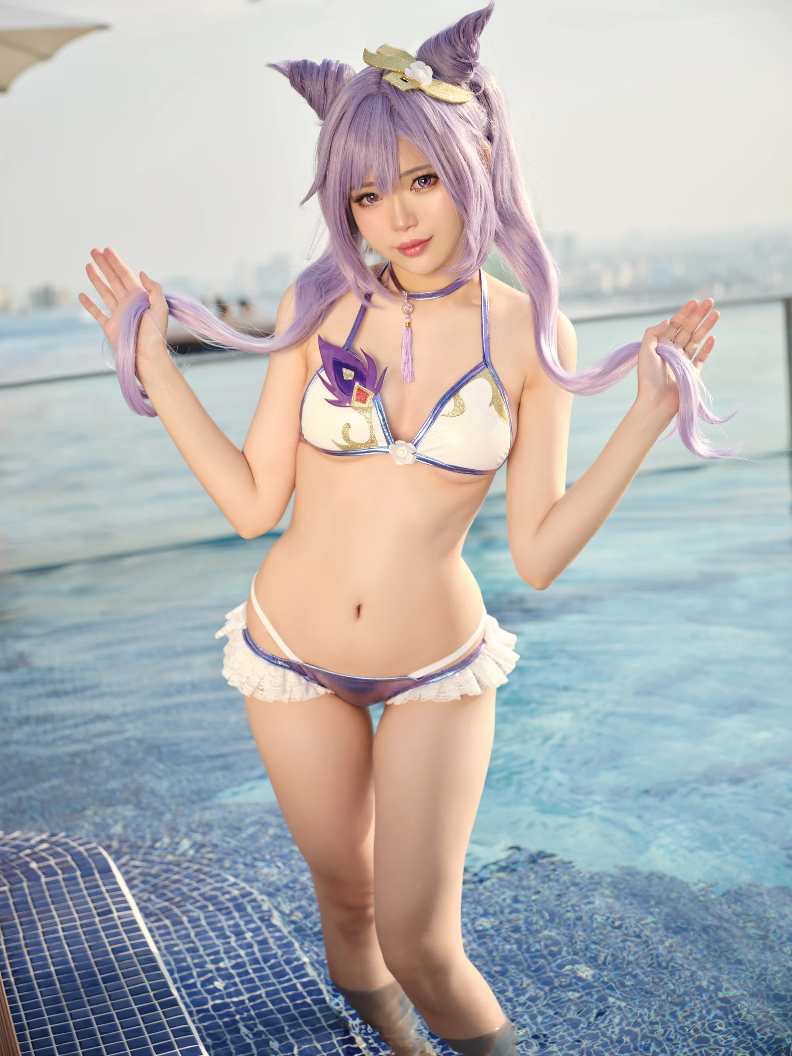 图片[5]-ZinieQ Keqing Bikini 15P-COS世界